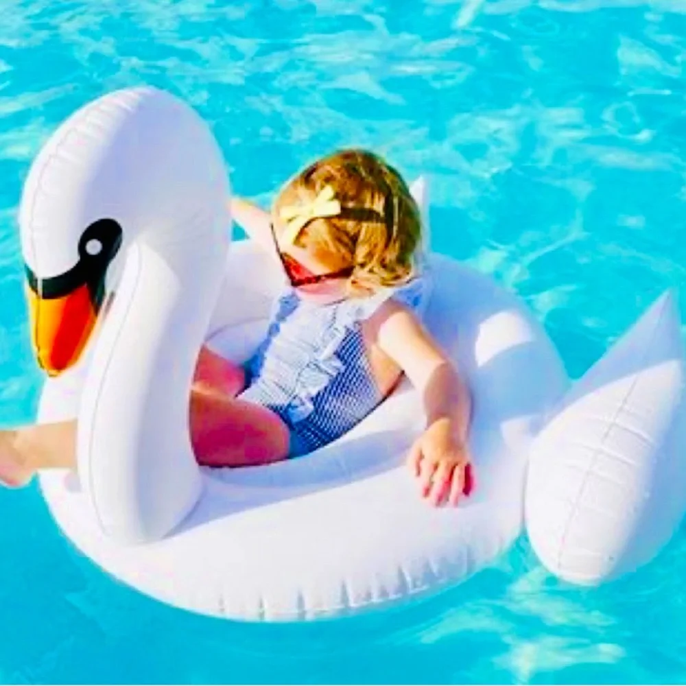 SUNNYLIFE 🦢 White Swan Baby Float 🦢 Pool Inflatable 🦢NEW IN BOX 🦢